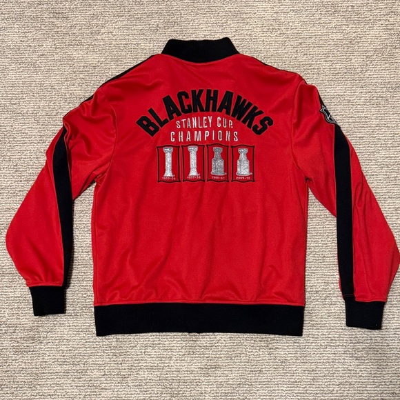CCM Chicago Blackhawks Hockey Varsity Jacket/Sweater/Zip up - Picture 5 of 7